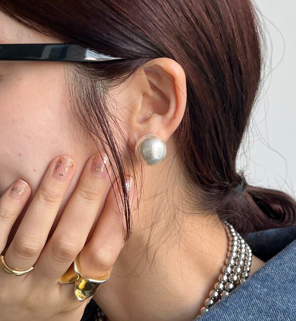  「【インフルエンサーOKOCHI企画】18ｍｍパールイヤリング」|ピアス|