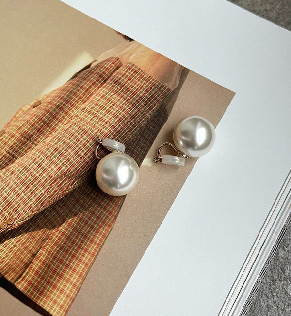  「【インフルエンサーOKOCHI企画】18ｍｍパールイヤリング」|ピアス|