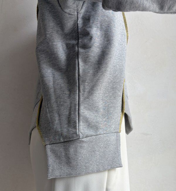  「【WEB限定】裏毛配色ステッチ切替トップス」|Tシャツ・カットソー|