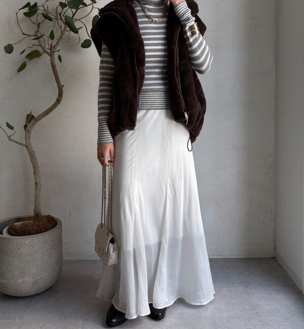  「【WEB限定】ボーダータートルプルオーバー」|ニット・セーター|