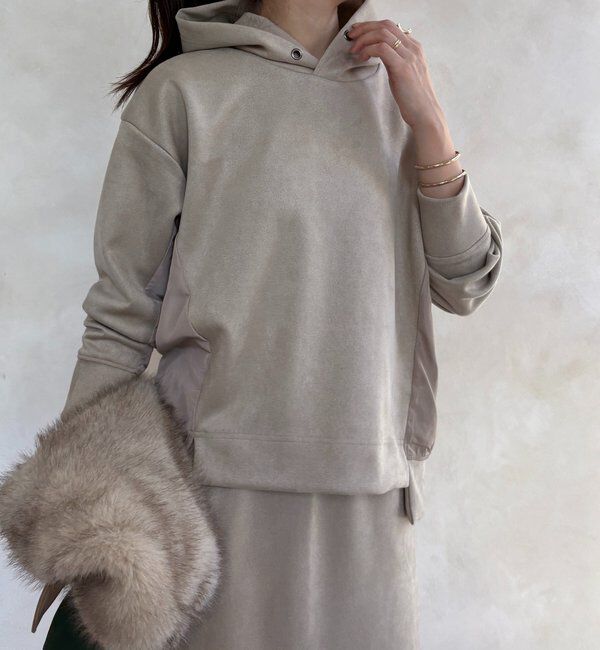  「【WEB限定】起毛ダンボールポケットフーディー＋タイトスカートセット」|スーツ|