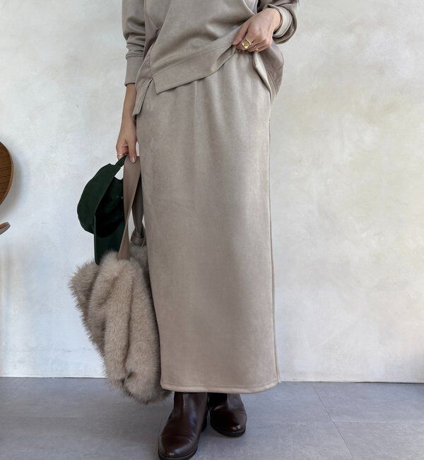  「【WEB限定】起毛ダンボールポケットフーディー＋タイトスカートセット」|スーツ|