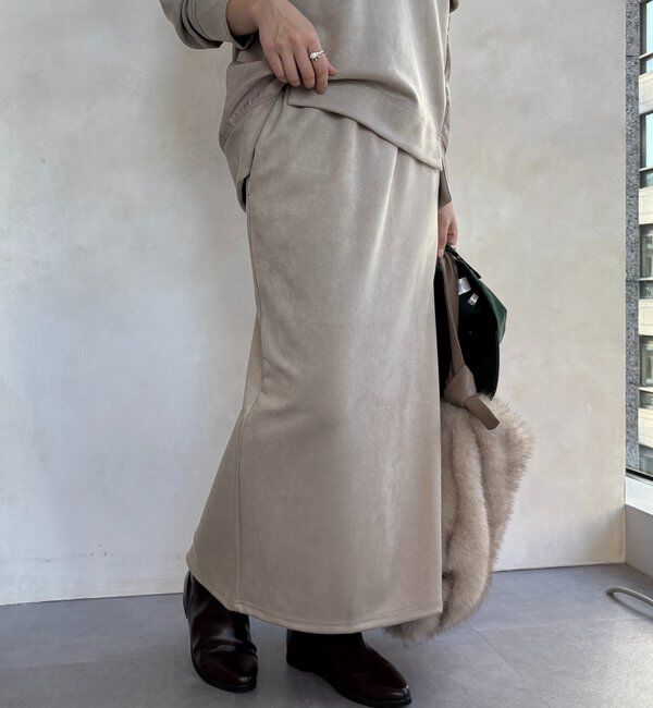  「【WEB限定】起毛ダンボールポケットフーディー＋タイトスカートセット」|スーツ|