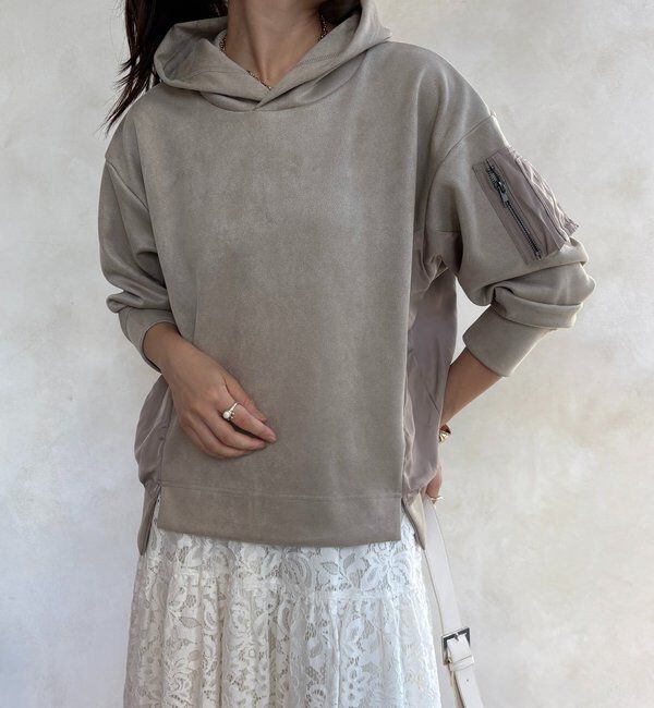  「【WEB限定】起毛ダンボールポケットフーディー＋タイトスカートセット」|スーツ|