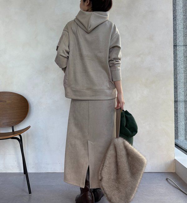  「【WEB限定】起毛ダンボールポケットフーディー＋タイトスカートセット」|スーツ|