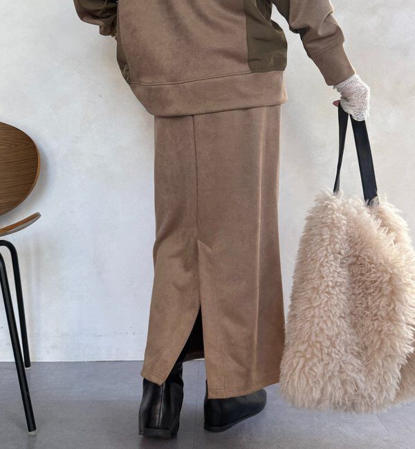  「【WEB限定】起毛ダンボールポケットフーディー＋タイトスカートセット」|スーツ|