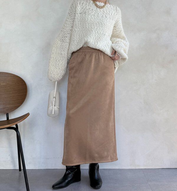  「【WEB限定】起毛ダンボールポケットフーディー＋タイトスカートセット」|スーツ|