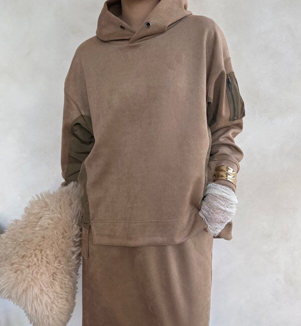  「【WEB限定】起毛ダンボールポケットフーディー＋タイトスカートセット」|スーツ|