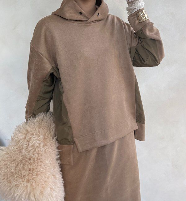  「【WEB限定】起毛ダンボールポケットフーディー＋タイトスカートセット」|スーツ|