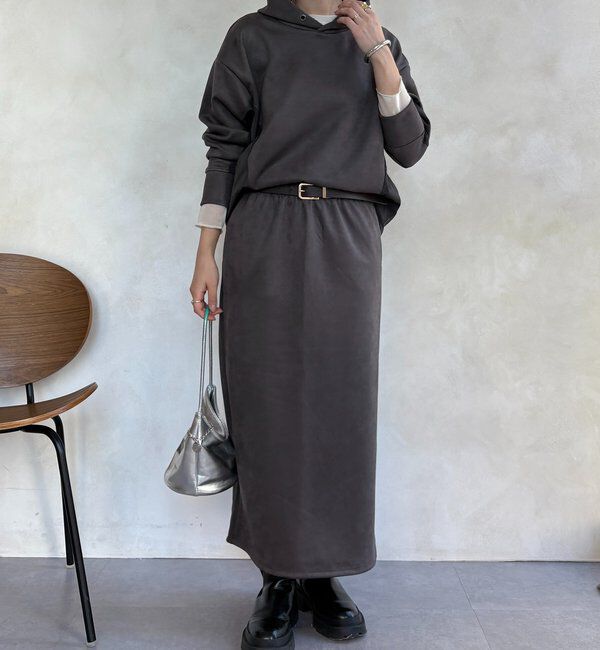  「【WEB限定】起毛ダンボールポケットフーディー＋タイトスカートセット」|スーツ|