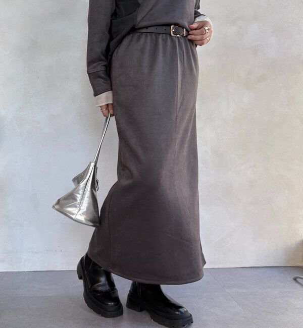  「【WEB限定】起毛ダンボールポケットフーディー＋タイトスカートセット」|スーツ|