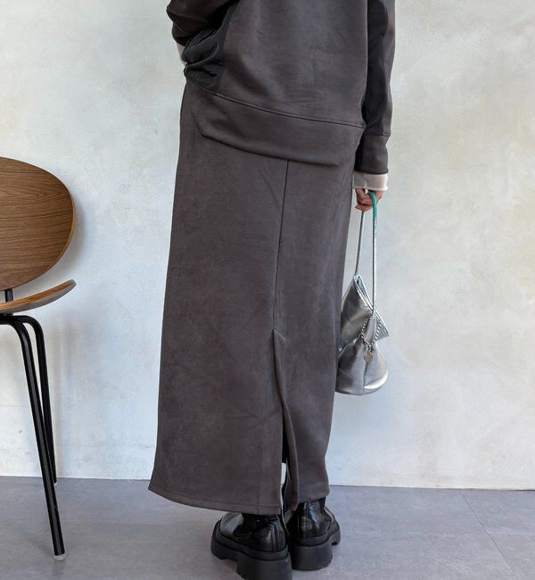  「【WEB限定】起毛ダンボールポケットフーディー＋タイトスカートセット」|スーツ|