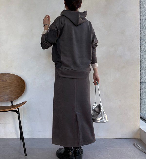  「【WEB限定】起毛ダンボールポケットフーディー＋タイトスカートセット」|スーツ|