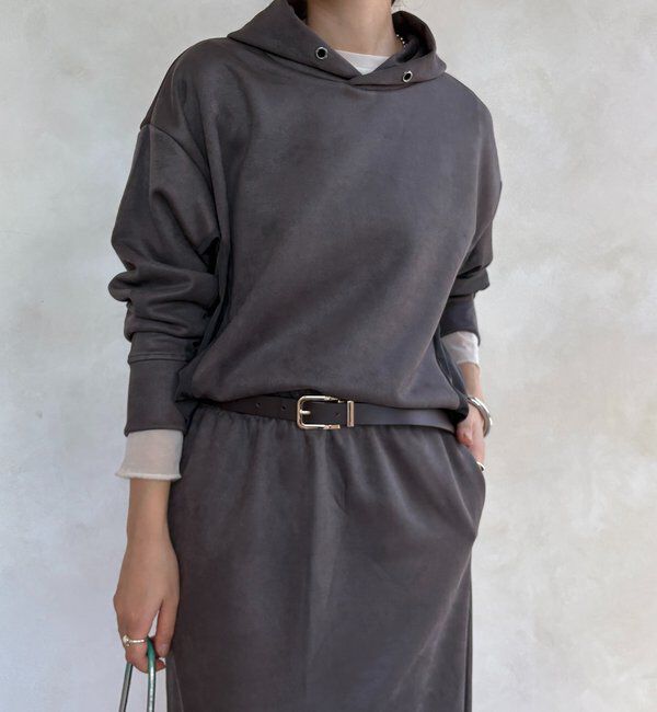  「【WEB限定】起毛ダンボールポケットフーディー＋タイトスカートセット」|スーツ|