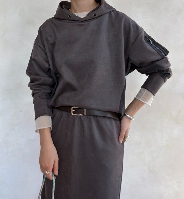  「【WEB限定】起毛ダンボールポケットフーディー＋タイトスカートセット」|スーツ|