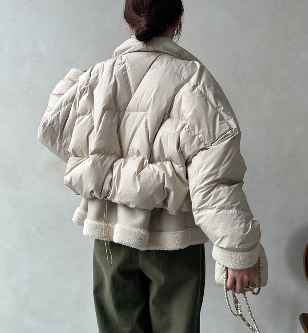  「【WEB限定】フェイクムートン切替ダウン」|その他|