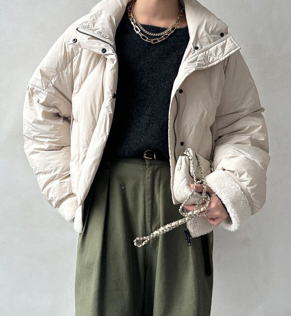  「【WEB限定】フェイクムートン切替ダウン」|その他|