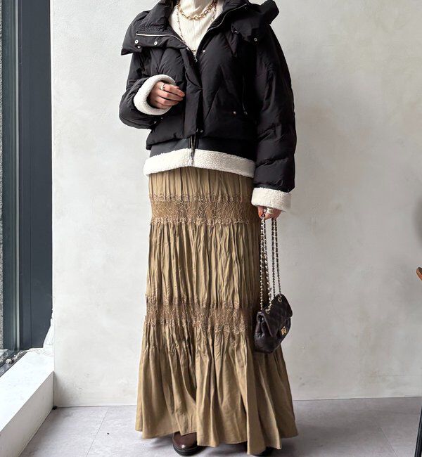  「【WEB限定】フェイクムートン切替ダウン」|その他|