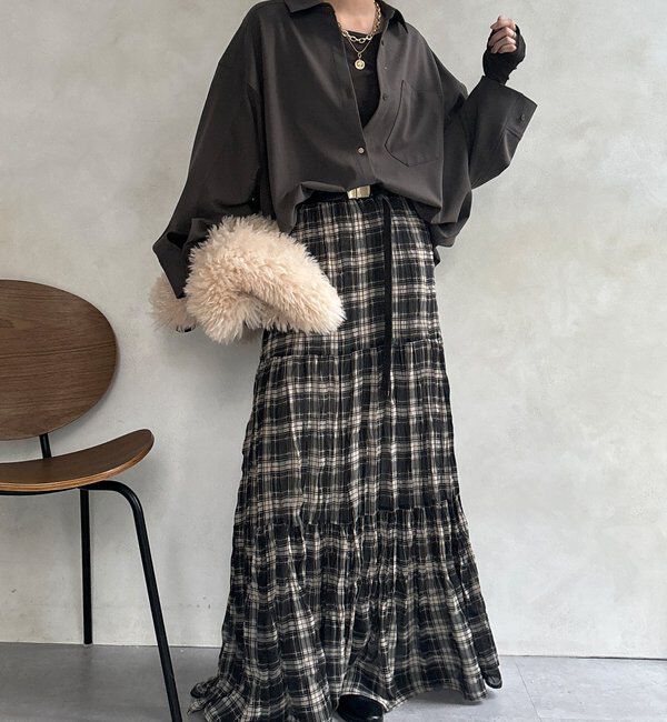  「ウール調ドルマンビッグシャツ」|シャツ・ブラウス|