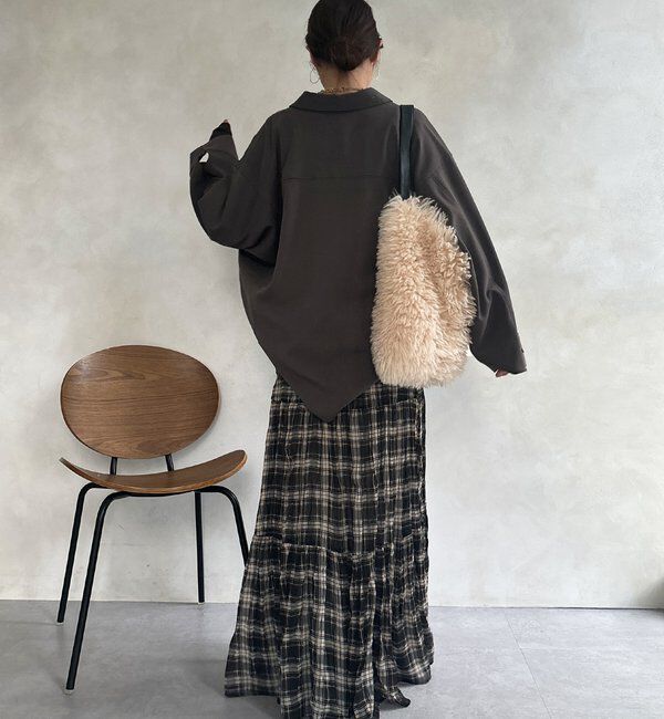  「ウール調ドルマンビッグシャツ」|シャツ・ブラウス|