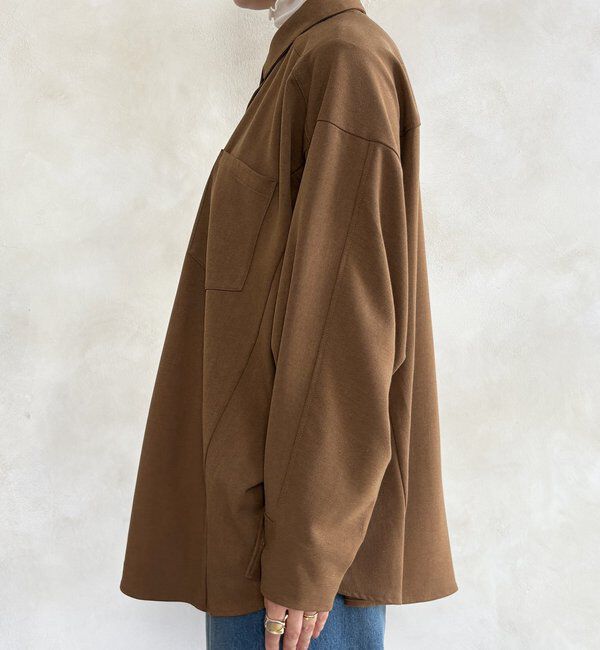  「ウール調ドルマンビッグシャツ」|シャツ・ブラウス|