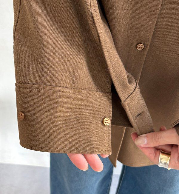  「ウール調ドルマンビッグシャツ」|シャツ・ブラウス|