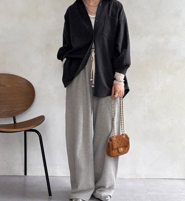  「ウール調ドルマンビッグシャツ」|シャツ・ブラウス|
