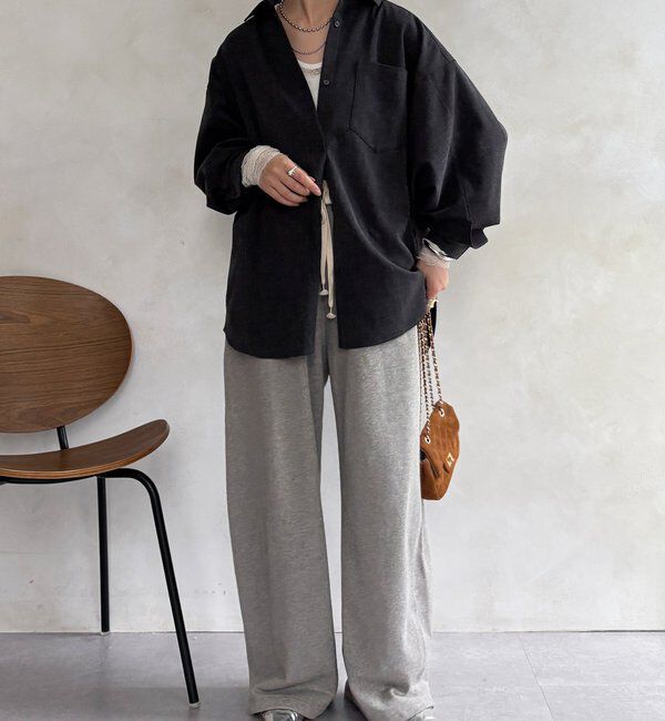  「ウール調ドルマンビッグシャツ」|シャツ・ブラウス|