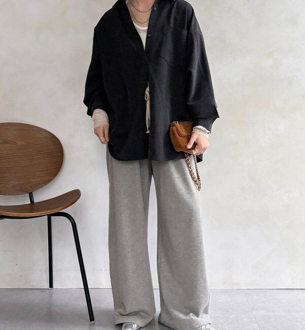  「ウール調ドルマンビッグシャツ」|シャツ・ブラウス|