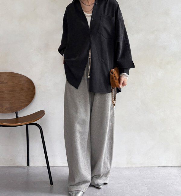  「ウール調ドルマンビッグシャツ」|シャツ・ブラウス|