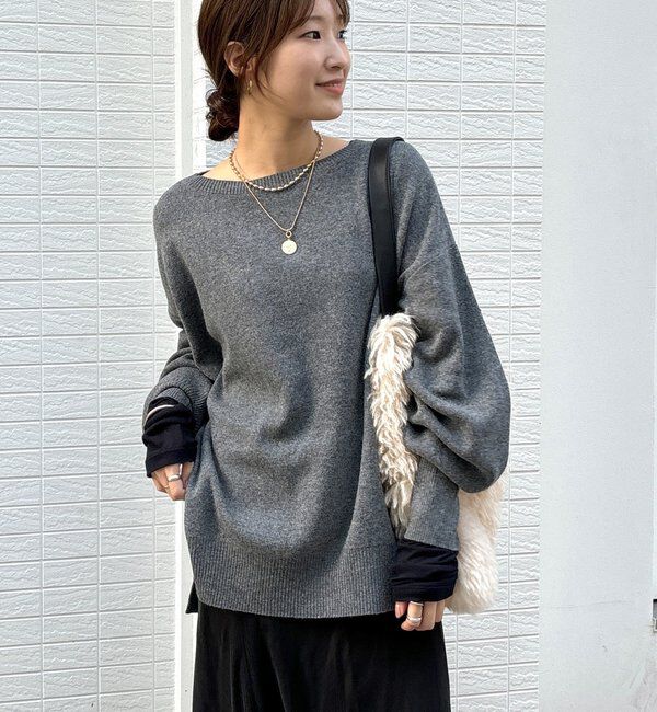  「【インフルエンサーREI企画】ルーズニット」|ニット・セーター|チャコールグレー