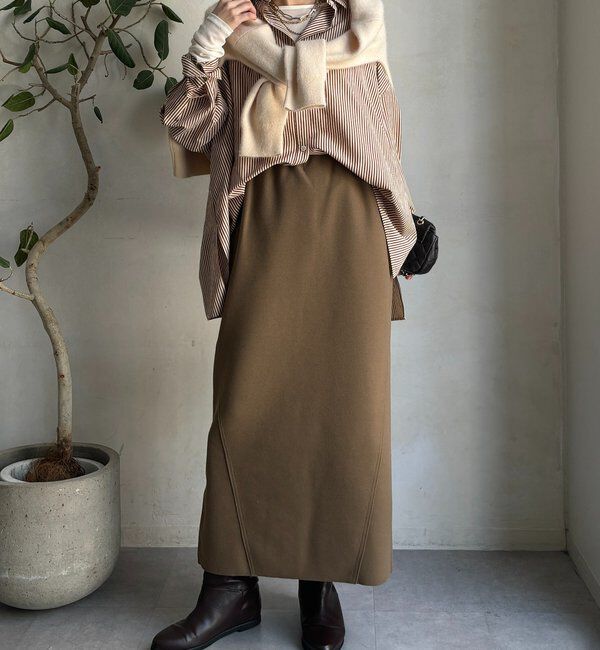  「ウーリージャージースカート」|スカート|