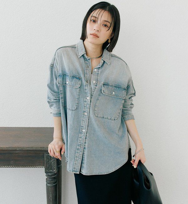  「【ベストセラー】【MONN.:.(モン)】ビッグデニムシャツ」|シャツ・ブラウス|