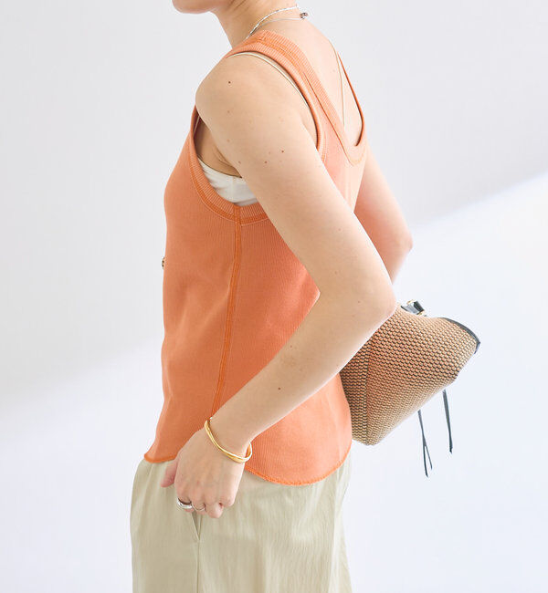  「【2way仕様】テレコ2WAYタンク」|キャミソール|