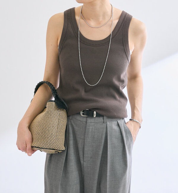  「【2way仕様】テレコ2WAYタンク」|キャミソール|