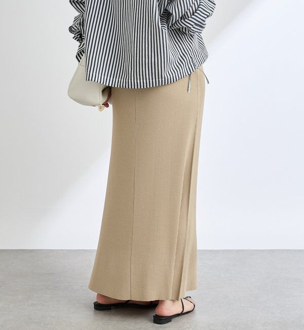  「【ひんやりタッチ/セットアップ対応可】レーヨン混ナローフレアスカート」|スカート|