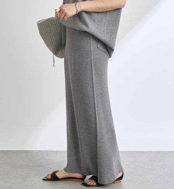  「【ひんやりタッチ/セットアップ対応可】レーヨン混ナローフレアスカート」|スカート|