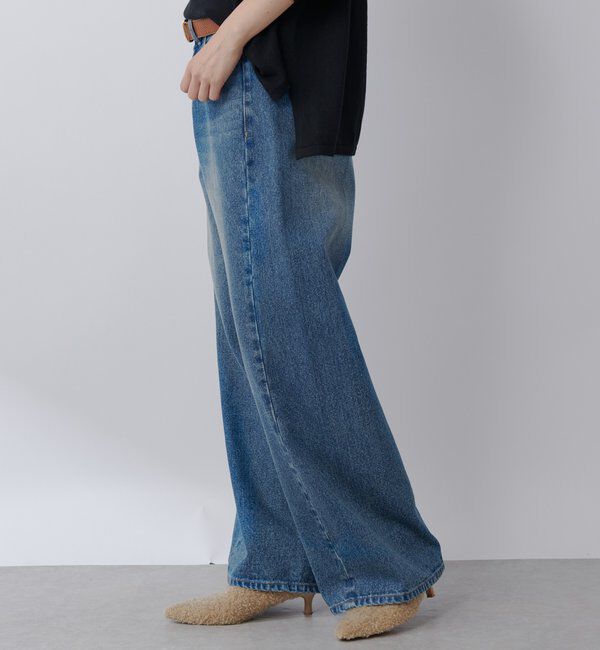  「【MONN.:.(モン)】フロントナローデニムパンツ」|デニム|