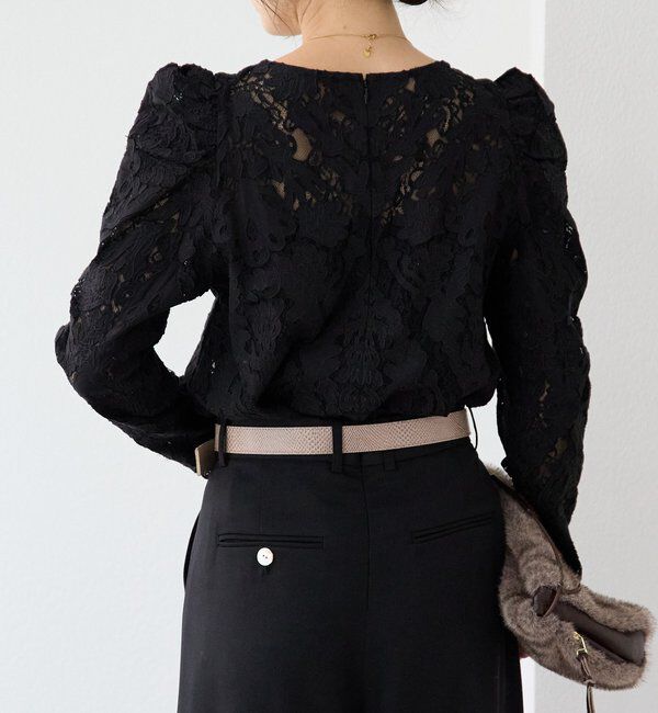  「【a Nice （ア ・ニース）】クラフトレースブラウス」|シャツ・ブラウス|
