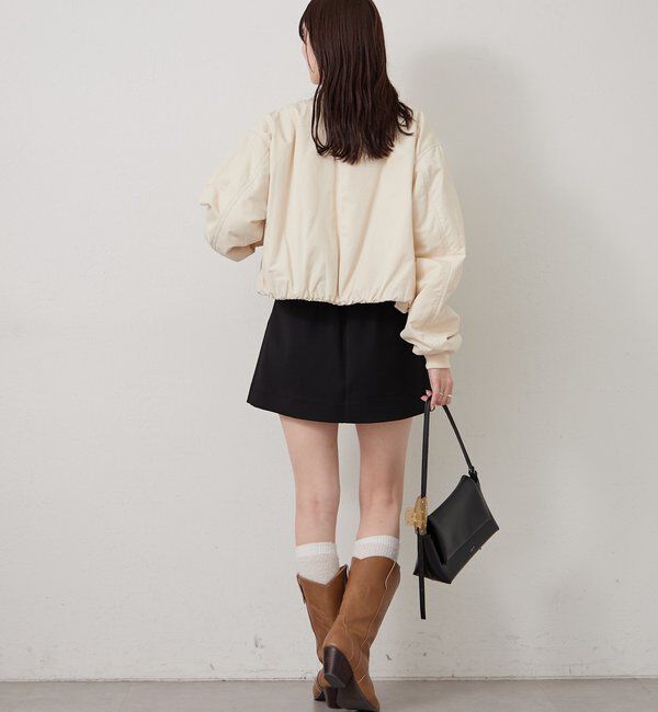  「サテンショートブルゾン」|ブルゾン・スタジャン|