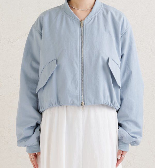 「サテンショートブルゾン」|ブルゾン・スタジャン|