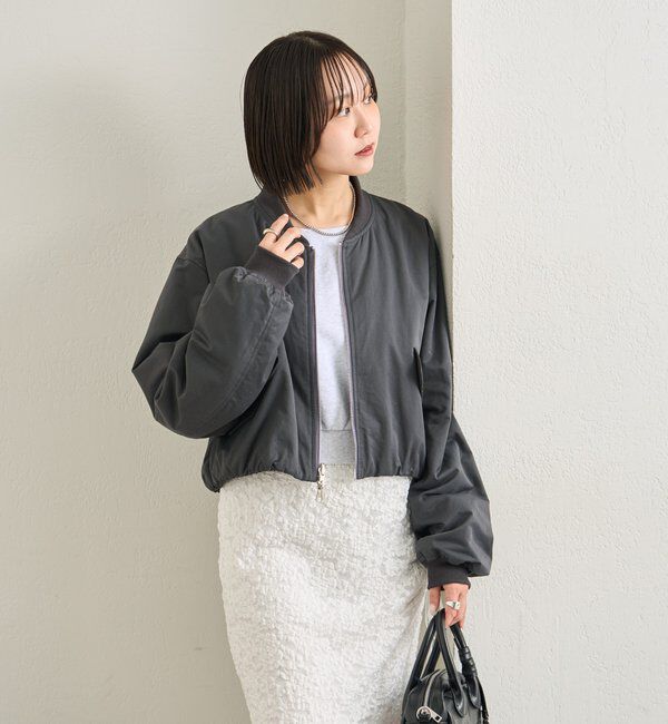  「サテンショートブルゾン」|ブルゾン・スタジャン|