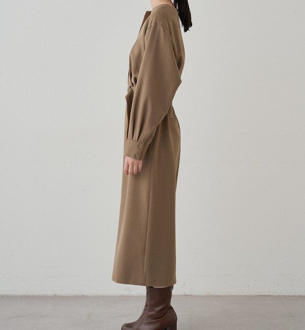  「タックVベルトワンピース」|ワンピース|