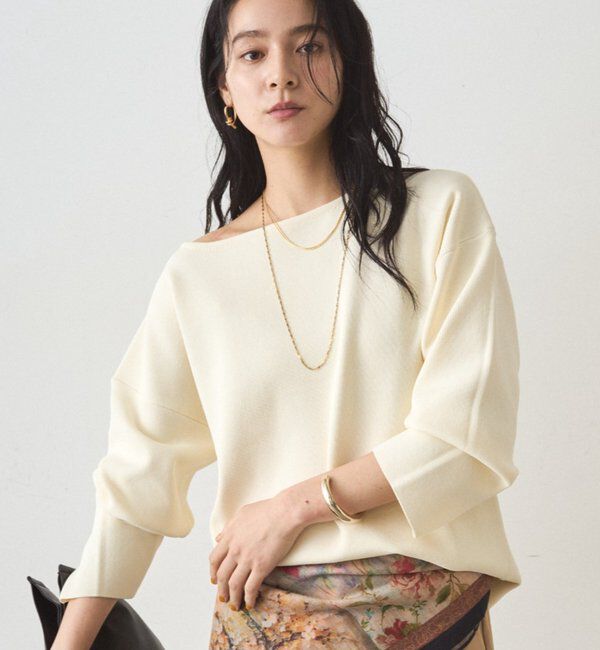  「スムースボートネックニット」|ニット・セーター|