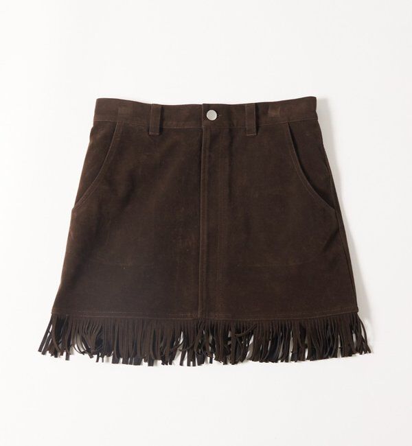  「スウェードフリンジミニスカート」|スカート|