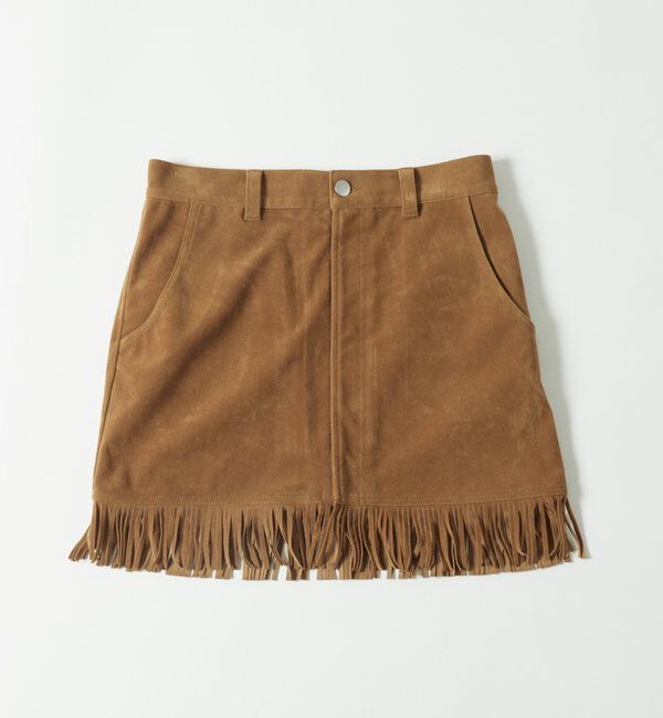  「スウェードフリンジミニスカート」|スカート|
