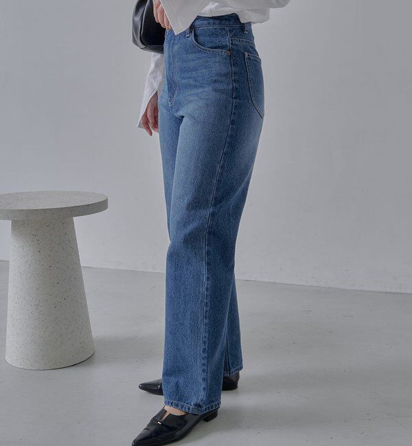  「【新色/人気アイテムがアップグレード】13ozハイウエストストレートデニム」|デニム|