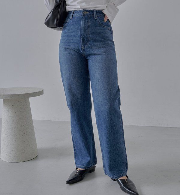  「【新色/人気アイテムがアップグレード】13ozハイウエストストレートデニム」|デニム|