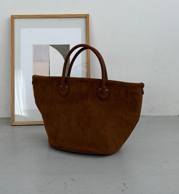  「【大容量】スエード台形トート」|トートバッグ|