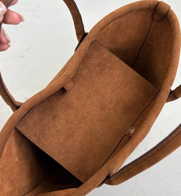  「【大容量】スエード台形トート」|トートバッグ|